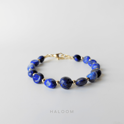 Wisdom & Expression lapis lazuli bracelet (~8mm).
