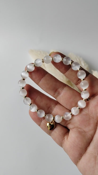 Clear Energy selenite bracelet